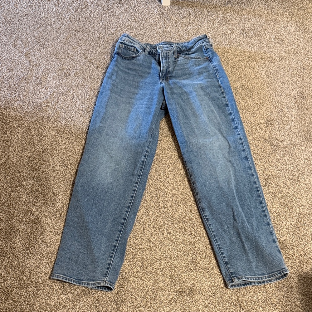 Old Navy High-Rise OG Loose Jeans in Medium Blue